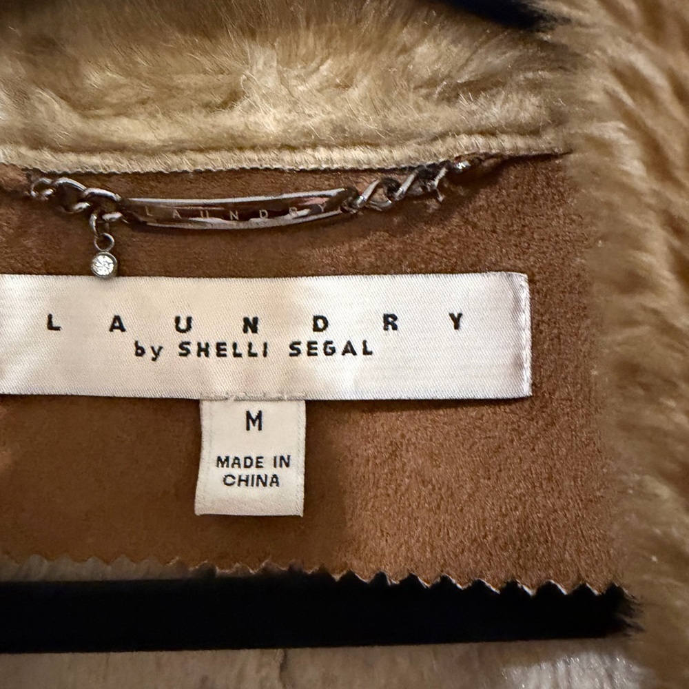 Laundry by Shelli Segal Tan Faux Fur Jacket